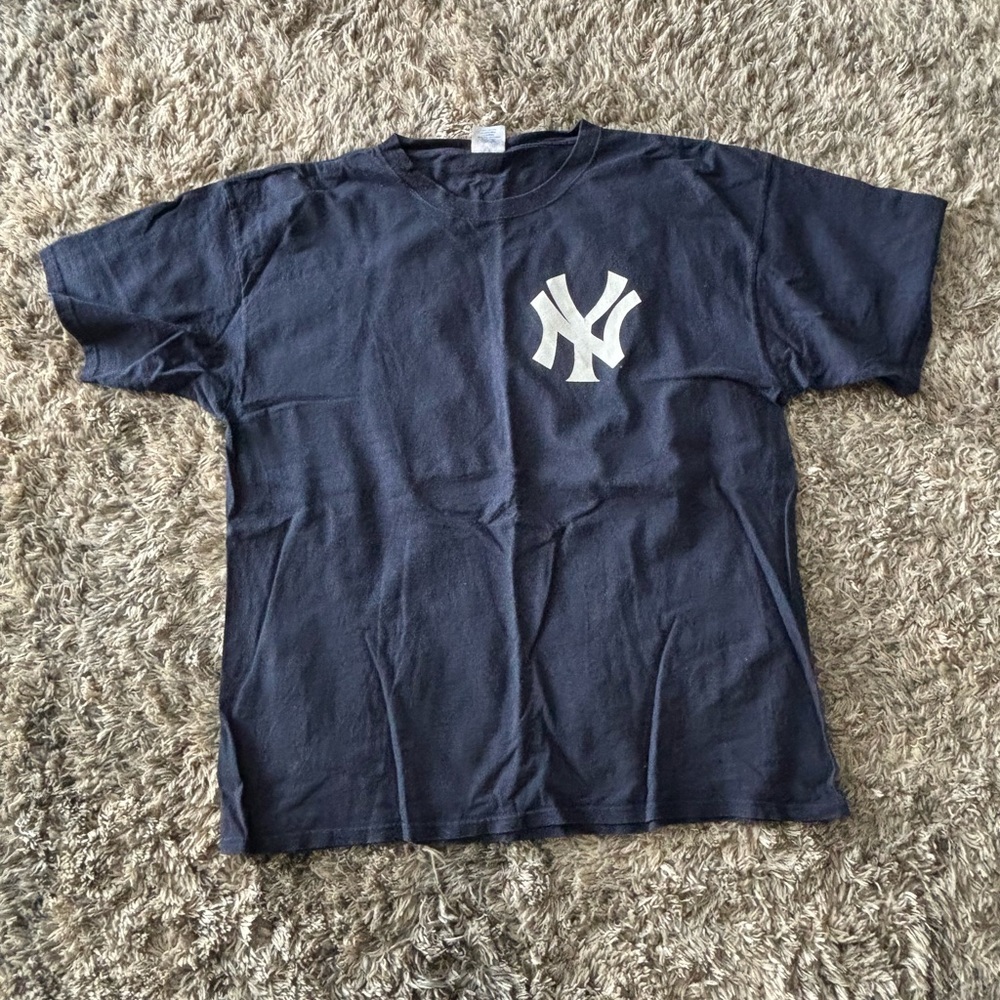 Majestic Yankees Dark Blue Tee with White Tag